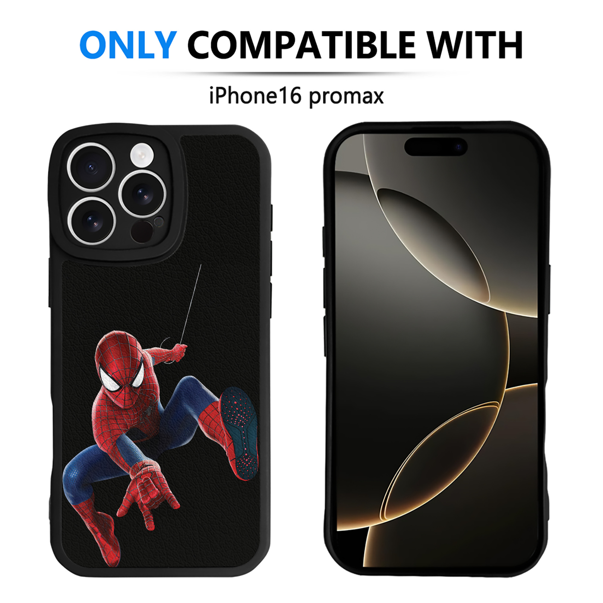 Spider Man スパイダーマン 【iPhone 16シリーズ対応】シリコンスマホケース（レザー調） 材質：シリコン